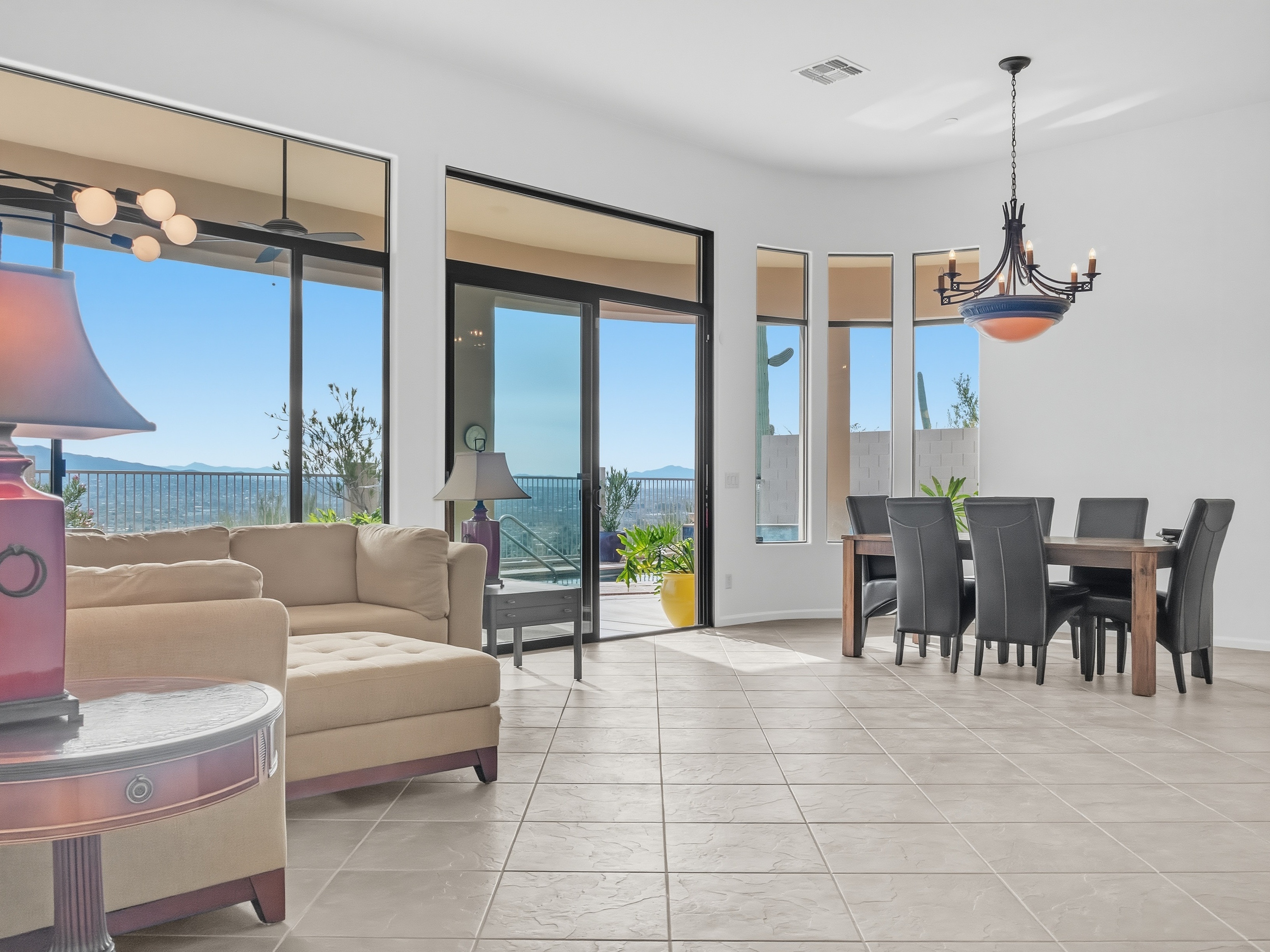 Professional short term rental interior living and dining